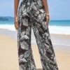 SHEIN Tropical Print Belted Wide Leg Pants -Curated Swimwear 168567005109b60e4f30fa03012bd5a76297b4eb05 thumbnail 405x552
