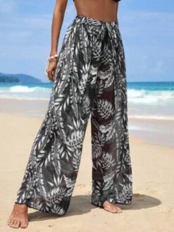 SHEIN Tropical Print Belted Wide Leg Pants -Curated Swimwear 168567005614666892e5dfd1db8fe937d8e0210915 thumbnail 405x552