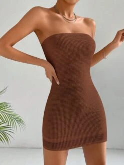 SHEIN Essnce Solid Tube Bodycon Dress -Curated Swimwear 16859303973f0aed41be4851f96cf8c1e53df69ce2 thumbnail 405x552