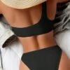 Plain One Shoulder Bikini Swimsuit -Curated Swimwear 1685931667f4d2f9f027d30939735fc003fb4cb994 thumbnail 405x552