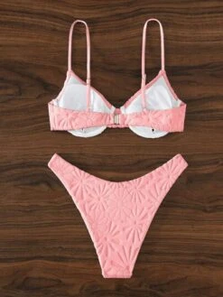 SHEIN Solid Underwire Bikini Swimsuit