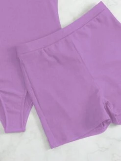 Plain One Piece Swimsuit With Beach Shorts -Curated Swimwear 168594386884c60a7ac559eb1914edff589f9bb229 thumbnail 405x552