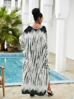 Tie Dye Batwing Sleeve Split Hem Maxi Cover Up -Curated Swimwear 16859536857e743baeeefa071f0f91e95f05dae820 thumbnail 405x552