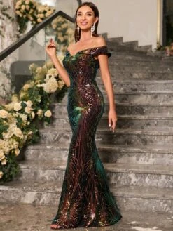 Off Shoulder Sequin Party Dress -Curated Swimwear 1685968315371ade42c024aa5af45f3e72bc879e88 thumbnail 405x552