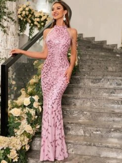 Sequin Decor Mermaid Hem Formal Dress -Curated Swimwear 16859683799c192008ccaa68a5a1b00a85bd1228e2 thumbnail 405x552