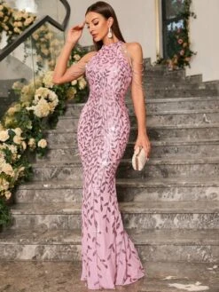 Sequin Decor Mermaid Hem Formal Dress -Curated Swimwear 16859683837be97dd3e7c105a2d9e34a8becd162ea thumbnail 405x552