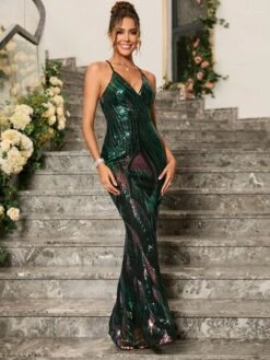 Crisscross Backless Sequin Cami Dress -Curated Swimwear 1685968775b9b150172b2fc680e0126d34d898b843 thumbnail 405x552