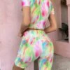 Tie Dye Bikini Swimsuit With Short Sleeve -Curated Swimwear 1686101419fd4b7bc8d6b25f8c90938850f8ce589d thumbnail 405x552