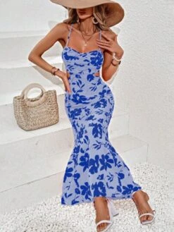 SHEIN VCAY Floral Print Cut Out Waist Mermaid Hem Cami Dress -Curated Swimwear 1686115788d778d0069a2add1f3e35933a4b6ed8f0 thumbnail 405x552