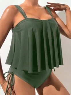 SHEIN Drawstring Side Hanky Hem Bikini Swimsuit -Curated Swimwear 16861870573631dba916609baa2284d6999da89145 thumbnail 405x552