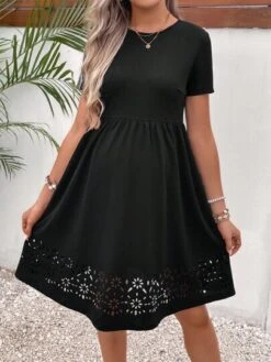 SHEIN Maternity Laser Cut Out Dress -Curated Swimwear 16861893944319b6714e5264bb4c316f7321870644 thumbnail 405x552