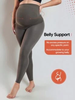 Maternity High Waisted Belly Support Leggings With Expandable Belly Panel -Curated Swimwear 1686301276985c2c56a49c33ab5164a522a6c010e5 thumbnail 405x552