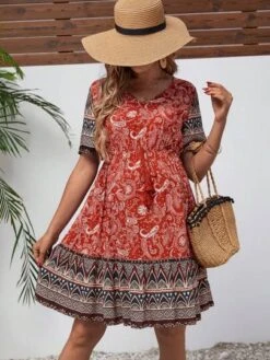 SHEIN Maternity Paisley Print Ruffle Hem Dress -Curated Swimwear 1686649741eee75d56bd45a820f595cd07fdbe2514 thumbnail 405x552