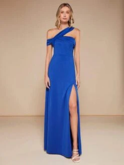 SHEIN Belle Asymmetrical Neck Split Thigh Dress -Curated Swimwear 168672754797fc7ed9686096b0f10c192647381c6c thumbnail 405x552