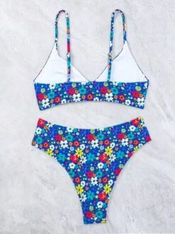 Floral Print Drawstring Bikini Swimsuit -Curated Swimwear 168680896556c83d8de98122af9fbb58d16291b503 thumbnail 405x552