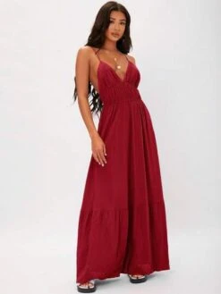 SHEIN Tall Solid Ruffle Hem Cami Dress -Curated Swimwear 1686883143ee919b4ac24c66ae1146dac2f9d23604 thumbnail 405x552