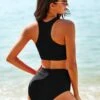 Solid High Waisted Bikini Swimsuit -Curated Swimwear 16868930734451f6cece4b309e267db1284c18b9a8 thumbnail 405x552