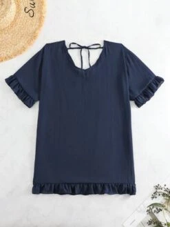 Ruffle Hem Cover Up -Curated Swimwear 1687138509590487d272fdd03ae6973ed6634fa8f1 thumbnail 405x552