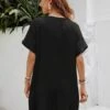 SHEIN LUNE Notched Neck Batwing Sleeve Dress -Curated Swimwear 16871423087511672da8587b0687cd25df27b1d14e thumbnail 405x552