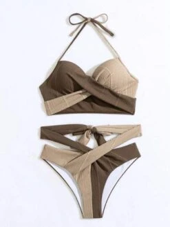 Color Block Wrap Push Up Bikini Swimsuit -Curated Swimwear 1687249582140086f87cc707f733ed80589a241e6d thumbnail 405x552