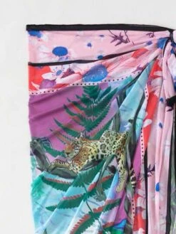 Tropical Print Knot Side Cover Up Skirt -Curated Swimwear 1687249611a7595d1b816ed8ca8d1918fb3e44c990 thumbnail 405x552