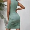 SHEIN Maternity Drawstring Ruched Side Bodycon Dress -Curated Swimwear 1687313432aee6c7614ba61d25bc6d118c435e4208 thumbnail 405x552