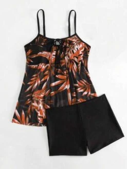 Tropical Print Tie Front Bikini Swimsuit -Curated Swimwear 1687741636f1a532f74bbf2aa50a22189761c51551 thumbnail 405x552