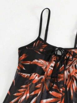 Tropical Print Tie Front Bikini Swimsuit -Curated Swimwear 16877416388f587d72e9307f457ff4b9536913a8d7 thumbnail 405x552