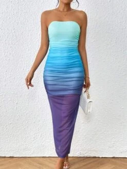 SHEIN Privé Ombre Print Tube Bodycon Dress -Curated Swimwear 16877564297af40896d650e319043154dade73b52c thumbnail 405x552