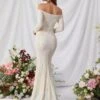 Off Shoulder Mermaid Hem Sequin Formal Dress