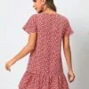 EMERY ROSE Ditsy Floral Print Button Front Ruffle Hem Smock Dress -Curated Swimwear 1687773048f8177519ff4f1667ed0a0a8c515a0e26 thumbnail 405x552