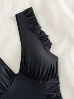 Ruffle Trim Ruched One Piece Swimsuit -Curated Swimwear 168779532818a7296de1e5417d9a3062889fade79d thumbnail 405x552