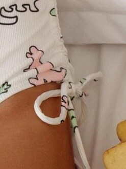 Dinosaur Print Drawstring Side One Piece Swimsuit -Curated Swimwear 168844338612a9d7dc4ba46bfaf1f466a361fc7850 thumbnail 405x552