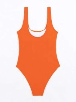 Solid One Piece Swimsuit