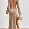 Cut Out Waist Split Thigh Twist Front Cover Up Dress -Curated Swimwear 16889796940e1f72cd1b9d87ddb8cc697c0fc518c2 thumbnail 405x552
