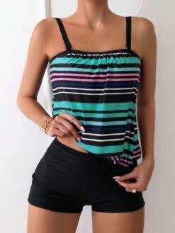 Striped Shorts Bikini Swimsuit -Curated Swimwear 16890480443b4eec916ed98bffc2ae75208b85c4d5 thumbnail 405x552