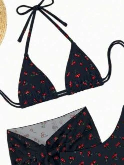 Cherry Print Halter Triangle Bikini Swimsuit With Beach Skirt -Curated Swimwear 16890658494ea97c2518a220cf205d56b37dae7d32 thumbnail 405x552