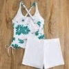 Floral Print Criss Cross Drawstring Side Bikini Swimsuit -Curated Swimwear 1689067112626633ca83a26547d219a3bbb039c417 thumbnail 405x552