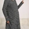 SHEIN Maternity Striped Print Button Back Tee Dress -Curated Swimwear 168915422309cb1848f20a361fc098c4a84f0c3d65 thumbnail 405x552