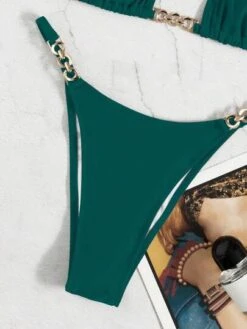 Chain Linked Halter Triangle Bikini Swimsuit -Curated Swimwear 1689155485f4494297ac18f49c6adf37781e8eb379 thumbnail 405x552