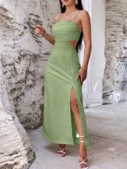 SHEIN VCAY Cut Out Waist Split Thigh Cami Dress -Curated Swimwear 1689156948b0ca4d3f1c51c2f48a1ea5f77913fb71 thumbnail 405x552