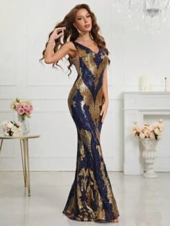 Sequin Mermaid Hem Formal Dress -Curated Swimwear 168916389363e6aa2ee3c97d6e3c8d6b6dd41af5d4 thumbnail 405x552