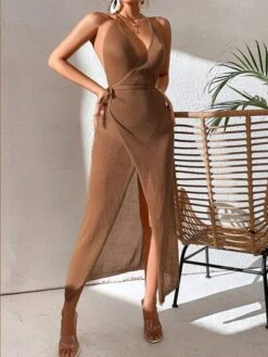 Halter Neck Backless Tie Side Cover Up Without Bikini Panty -Curated Swimwear 1689220866164c5b1ba6fe63a93f677761829798dc thumbnail 405x552