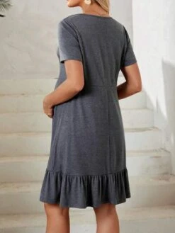 SHEIN Maternity Ruffle Hem Dress -Curated Swimwear 1689410593f168ef44da16a1871bec861a7c7f095f thumbnail 405x552