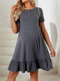 SHEIN Maternity Ruffle Hem Dress -Curated Swimwear 16894105965b1895a4d71cd1f388f3c2896f3ce4a9 thumbnail 405x552