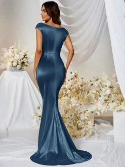 MUXXN Sweetheart Neck Mermaid Hem Satin Formal Dress