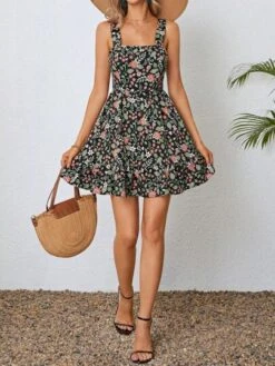 SHEIN WYWH Floral Print Ruffle Hem Cami Dress -Curated Swimwear 1689667523bb58c2ce00f71d1ae9f94905a8c76edb thumbnail 405x552