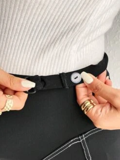 SHEIN Maternity Adjustable Waist Top-stitching Leggings -Curated Swimwear 1689823448503c2235b0cb90709273d4b429753a0b thumbnail 405x552