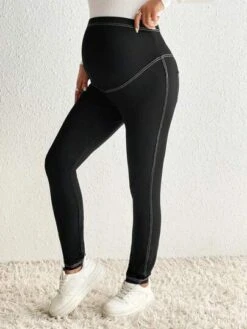 SHEIN Maternity Adjustable Waist Top-stitching Leggings -Curated Swimwear 168982345171e80fcb15ec4e762de1ef3332a1034c thumbnail 405x552