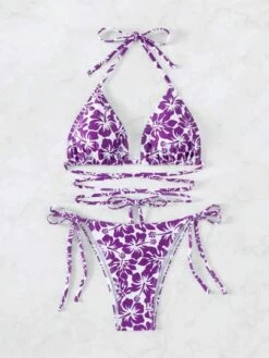 Allover Floral Print Lace Up Bikini Swimsuit -Curated Swimwear 1690177657ed9cc3e9c92012ce13415cf0d9556d67 thumbnail 405x552